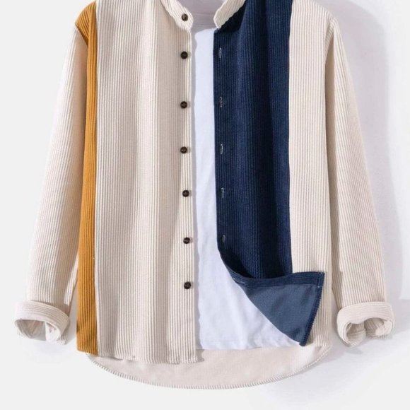 Apricot Mens Corduroy Shirt - Picture 2 of 7